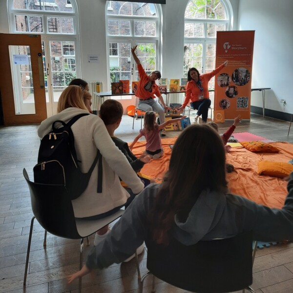 Join us for Storybarn sessions at Liverpool Central Library📚️⁠
⁠
Together with our friends from thestorybarn we’ve created fun, interactive sessions for families! 🎉 And it's totally free!⁠
⁠
Part shared reading and part interactive experience this is sure to be lots of fun for children of all ages!⁠
⁠
Each session will include interactive storytelling, creative movement, and themed rhyme bags to engage children of all ages.Where:
Liverpool Central Library

When:
Saturday 21 June, 10am – 2.30pm
Saturday 28 June, 10am – 2.30pm
Saturday 5 July, 10am – 2.30pm
Saturday 12 July, 10am – 2.30pm

No need to book, just drop in for any of the sessions above
⁠
-⁠
⁠
[Alt-text: A group of children and adults in a space, engaging with one another through movement and reading.]